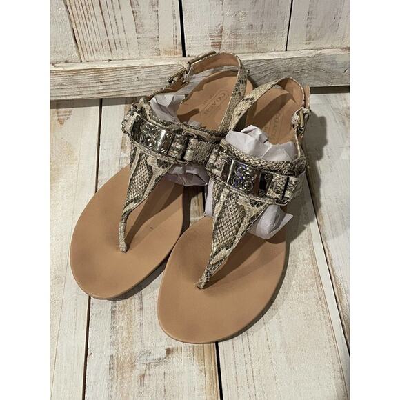 Coach Danielle Python Print Sandals Women's Shoe‎ Size 9.5B - Picture 1 of 5